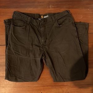 Grey brown Carhartt Rugged Flex pants 38x30